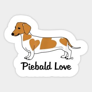 Piebald Love Dachshund Sticker